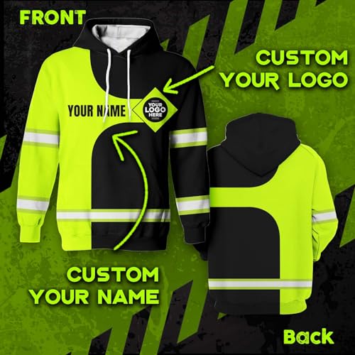Company, Team Uniform High Visibility Shirt for Men Safety Shirt Custom Logo Name with Reflective Tapes AMZ022
