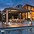 YOLENY 12'x14' Hardtop Gazebo, Galvanized Steel Top with Wood Grain Aluminum Frame, Permanent Metal Pavilion with Three-Layer Storage Shelves for Patio, Backyard, Deck and Lawns