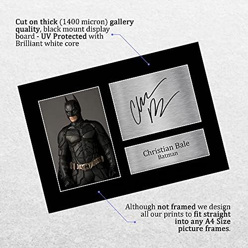 HWC Trading Christian Bale Signed A4 Printed Autograph Batman The Dark Knight Print Photo Picture Display