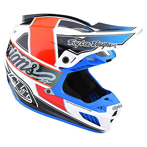 Troy Lee Designs Se5 Composite Team Adult Motocross Helmet W/Mips - Full Face Offroad Motorcycle Dirt Bike Atv Powersports Dual Sport Racing Helmet - Mens Womens Unisex (Orange/Blue, Lg) #TOP5