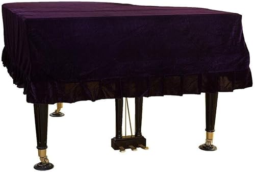 Marching orchid FlA gel Cover Bordered Staubschutztuch  European Classical Gold Velvet Piano Cover  Color Violet  Size 180cm 