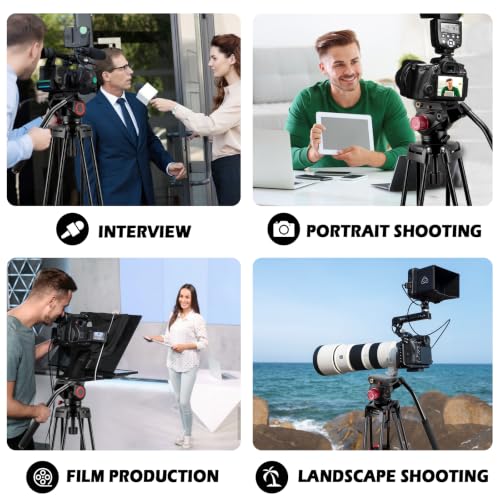 Mactrem 82"/210cm Fluid Head Tripod - Heavy Duty Video Tripod for Camera - image 7