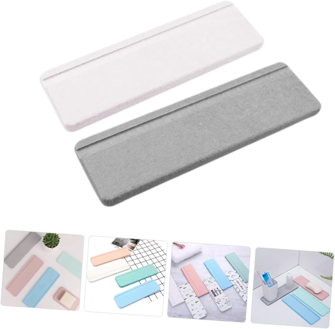 2Pcs Diatomite Countertop Absorbent Mats for Dining Tables and Hotels