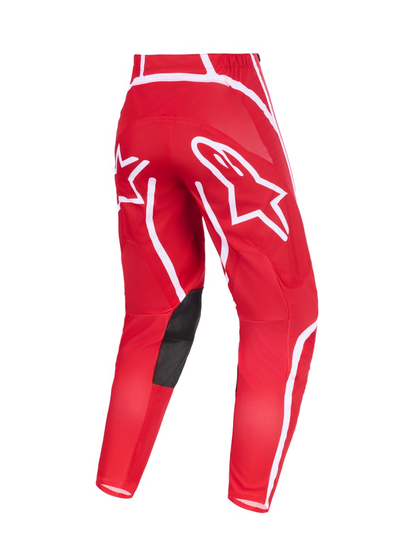 Alpinestars Fluid Apex Pantaloni da motocross, rosso/bianco, 36