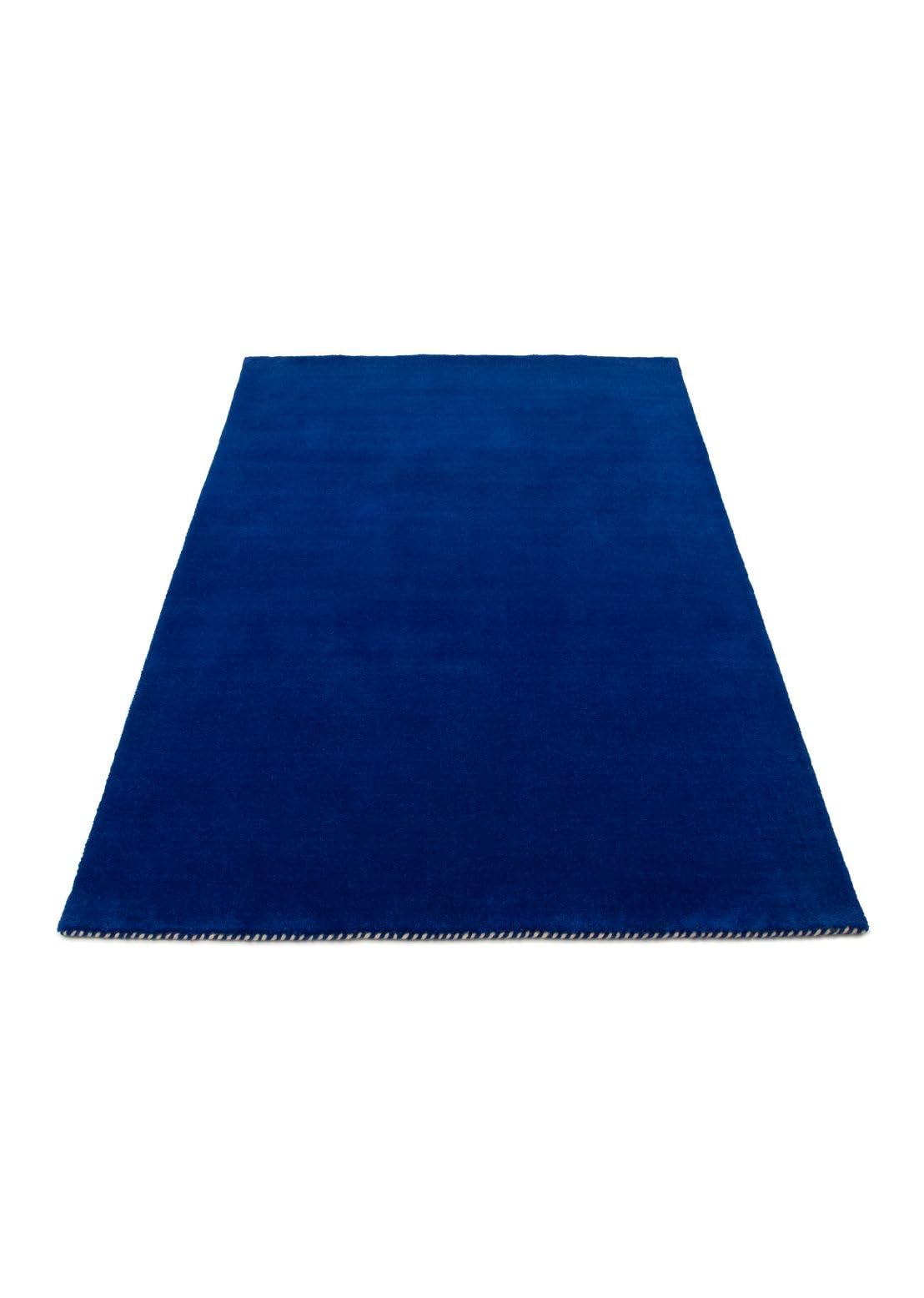 carpetfine Petit Tapis de Laine Gabbeh Lola Bleu 60x90 cm | Tapis Moderne pour Le Salon et la Chambre à Coucher