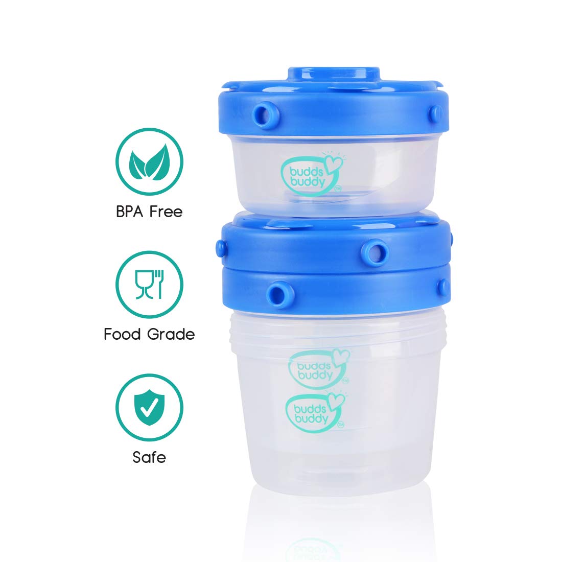 Buddsbuddy Premium Milk Powder Container 3pc (Blue)