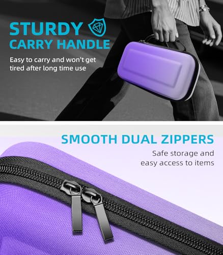 Image of TiMOVO Carrying Case for Nintendo Switch 2 (2025), Gradient Purple | Large Capacity, Hard Shell Protective, 10 Game Card Slots, Pockets for Console & Accessories, Portable Travel Pouch
