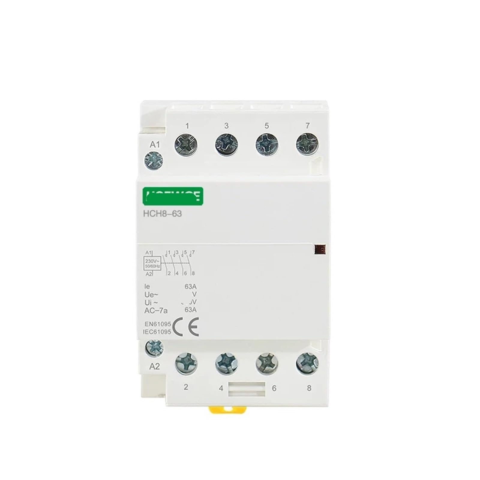 Contacteur modulaire HCH8-63 4P 63A pour rail DIN dans le tableau domestique