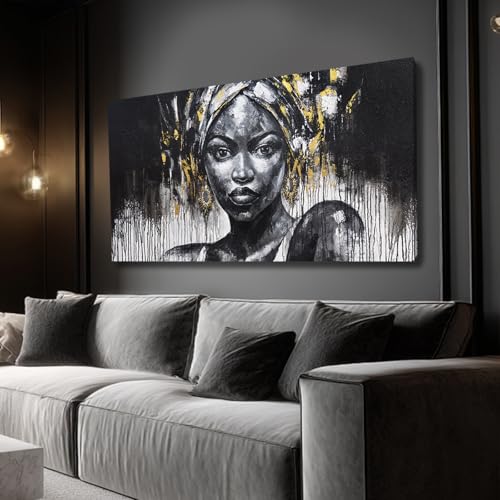 ZUNARE African American Portrait Canvas Wall Art for Living Room 24x48 Inch — view 2
