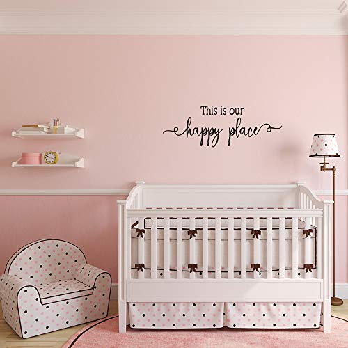 This Is Our Happy Place - Carved Letters Sweet Words Wall Decals Vinyl Art Words Home Décor #TOP4