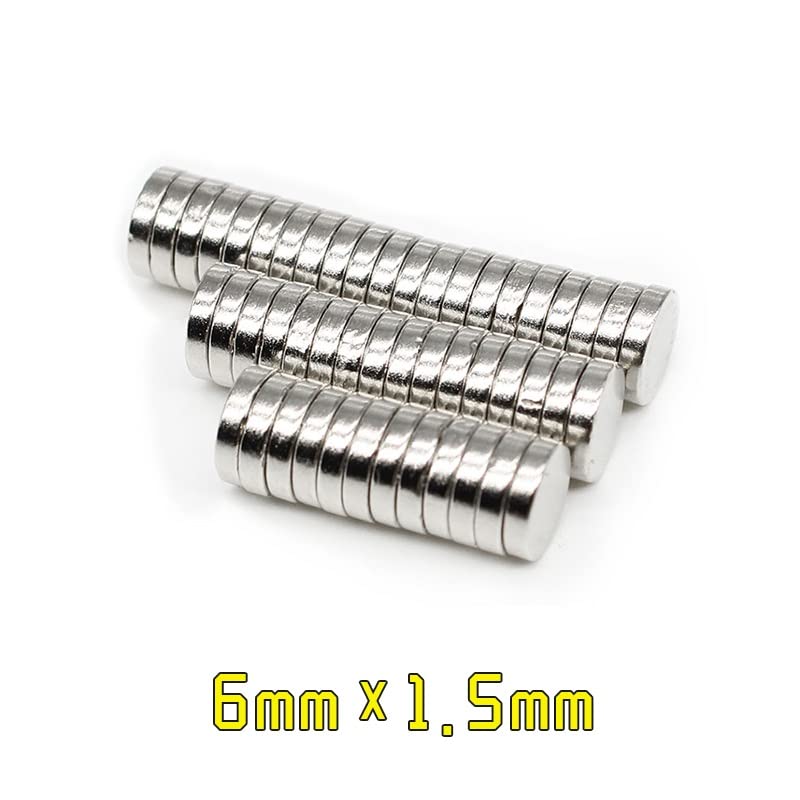 50/100/200/500/1000/1500PCS 6x1.5 Disc Permanent Neodymium 6x1.5mm Thin Small Round Search 6 * 1.5 mm(200PCS)