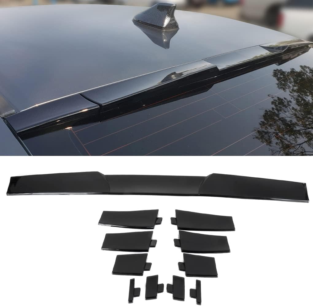 OCPTY Rear Roof Window Visor Glossy Black Spoiler Universal Adjustable Roof Spoiler Lip