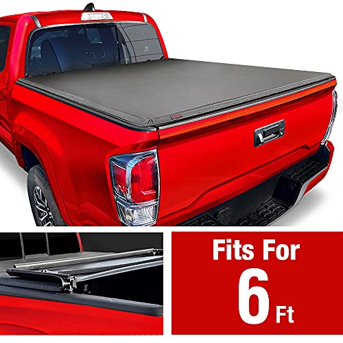 Photo 1 of MaxMate Soft Quad-Fold Truck Bed Tonneau Cover for 2005-2015 Toyota Tacoma Fleetside 6' Bed TCT484031