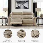 Signature Design by Ashley Next-Gen DuraPella Faux Leather Zero Wall Power Reclining Sofa with USB, Beige Sand - Image 4