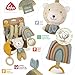 Fehn Activity Spirale Bär – Kinderwagen Spielzeug zum Fühlen und Greifen – Babyspielzeug für Bett, Laufstall, Babyschale und Autositz – Motorikspielzeug für Babys und Kleinkinder ab 0+ Monaten