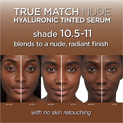 L’oréal Paris True Match Nude Hyaluronic Tinted Serum Foundation With 1% Hyaluronic Acid, Rich Deep, 1 Fl. Oz. #TOP2