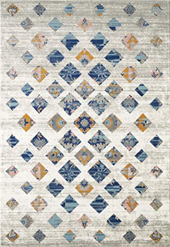 Tapete decorativo rectangular tribal 7'9" x 10'2" Abani miniatura 3
