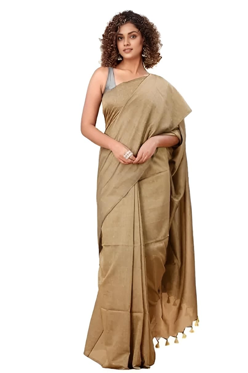 Women's Pure Khadi Cotton Saree for Women | Handloom Soft Lightweight Daily Wear Office Saree KP-01-picture-35