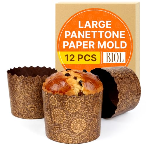 BIOL 12 oz Easter Bread Paper Molds for Baking (12