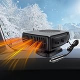 Riscaldamento per Auto, Riscaldatore Auto 12V 200W Portatile, 2 in 1 Sbrinatore Parabrezza e Termoventilatore, Rotazione 360°, Stufetta per Auto da Accendisigari per Auto Camion Barca Caravan Bus Taxi