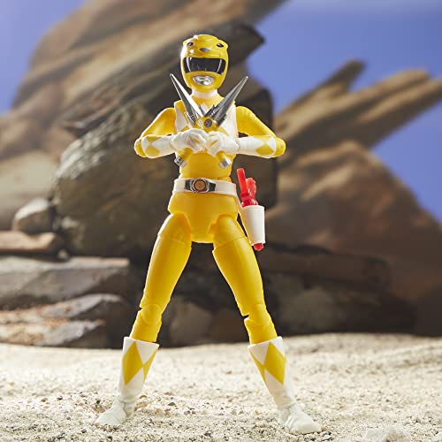 Power Rangers Lightning Collection 6-Inch Mighty Morphin Yellow Ranger Collectible Action Figure Toy With Accessories #TOP4