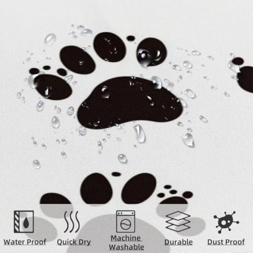 Rideau de douche moderne blanc imperméable 120x200 idéal idée cadeau maison - 3
