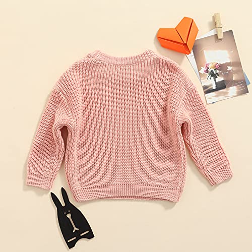 Image of Afunbaby Baby Girl Boy Knit Sweater Blouse Pullover Sweatshirt Warm Crewneck Long Sleeve Tops for Infant Toddler