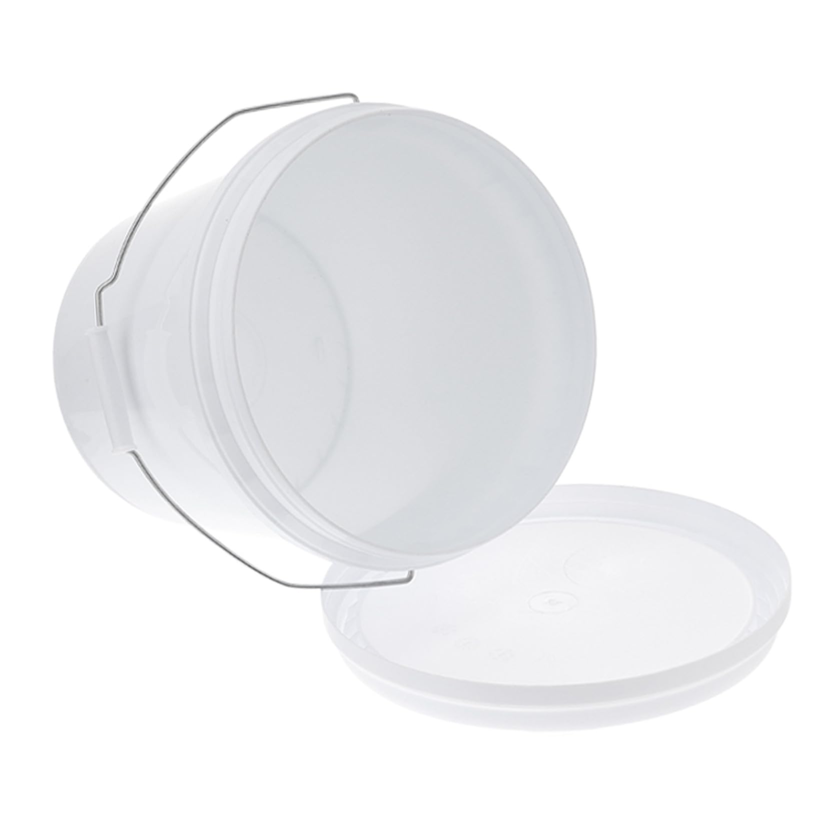 Seau d'eau en Plastique Blanc 10 L Poignée Robuste