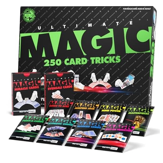 Marvin's Magic - 250 Mind-Blowing Magic Card Tricks Set | Children and Adults Magic Card Set | Includes Illustrated Guide | Suitable for Age 8+