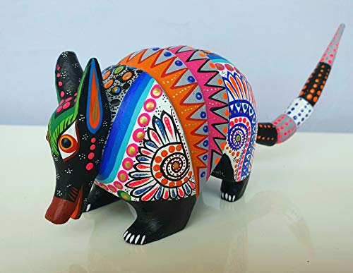 Alebrije de armadillo en madera tallada a mano miniatura 3