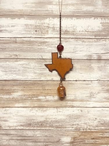 Generic Texas State Shape Bell Rustic Garden Outdoor Decor