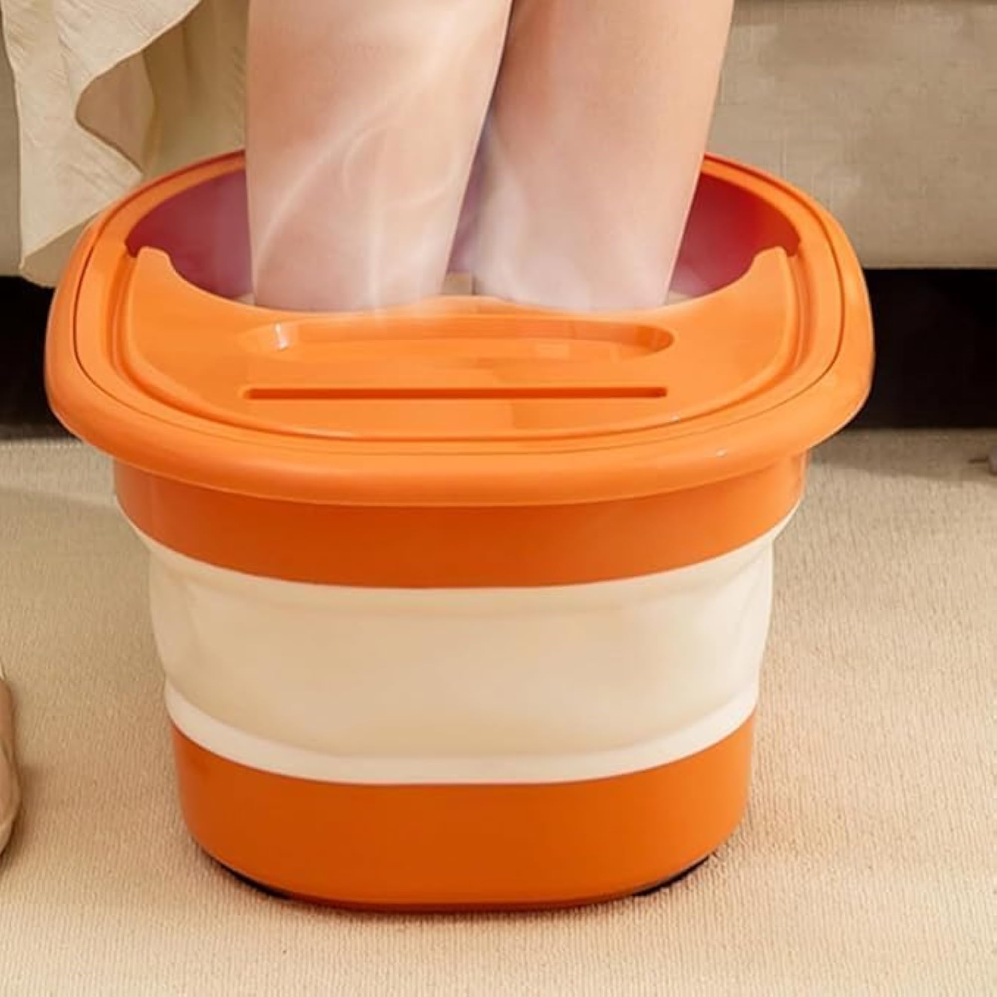 Collapsible Foot Soaking Tub with Acupressure Massage Points