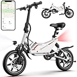 GYROCOPTERS Frost Electric Bike for Adults & Teens | UL2849 Safe Folding Ebike 350W Brushless Motor | 14inch Tire Compact Bike | Speed upto 25kmph/15.5mph 36V Battery Long Range PAS up to 60km/37miles