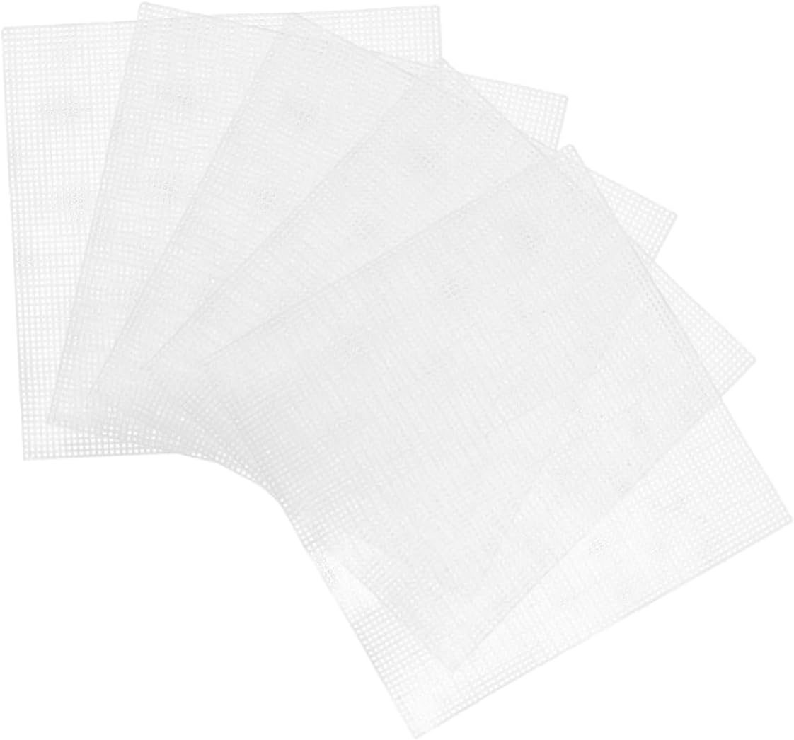 Anneome 5pcs Plastic Mesh Sheets for Bag Making Durable Cuttable Plastic Canvas for Stitching Crochet and Embroidery Projects Versatile Crafting Material