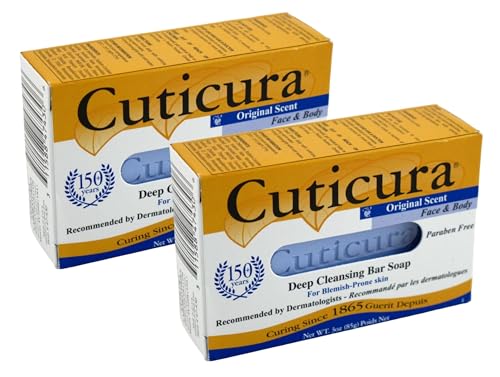 Cuticura Medicated Anti-Bacterial Bar Soap Original 3oz (2 Pack)