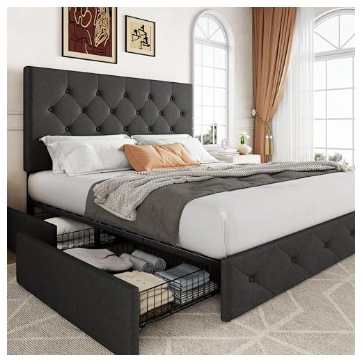 Allewie Queen Size Platform Bed Frame