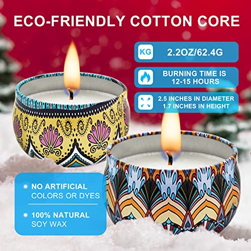 Weimingte 8 Pack Aromatherapy Candle Sets, Natural Soy Candle, 2.5Oz, Stress Relief Candles For Home Scented, Home Decoration Candle For Valentine's Day, Holiday And Party, Christmas #TOP2