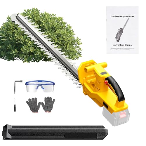 Image of 20" Cordless Hedge Trimmer, 510mm Dual Action Blade, 600W Electric Hedge Cutter, Safety Lock & Guard, for Trimming Hedges, Shrubs, Border Plants, for Makita Battery (Battery & Charger Not Included)