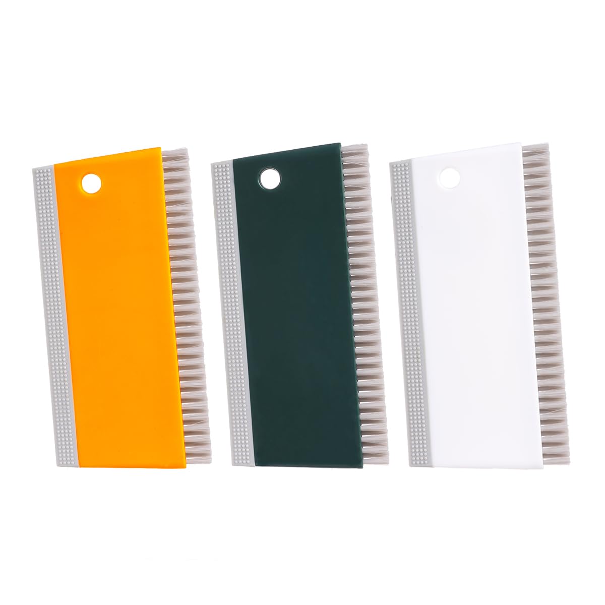 3 Pack Silicone Squeegees with Countertop Brush,Water Scraper,Squeegee Cleaning Brush for Pot Pan Dish Scraper,Windows,Mirrors,Bathroom Glass Shower,Kitchen Countertops and Sink