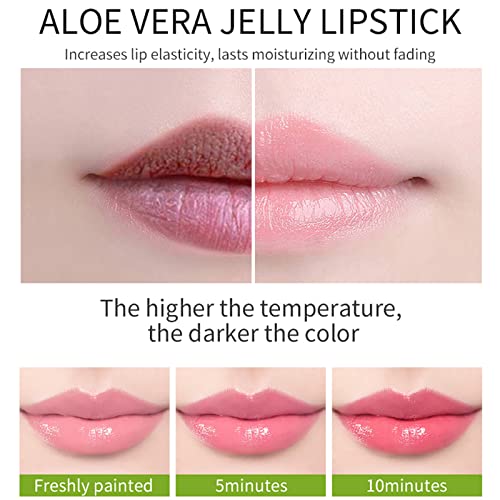 Color Changing Lipstick, Tinted Lip Balm Ph Color Change Jelly Lipstick, Aloe Waterproof & Long Lasting Lip Care Magic Lipstick, Nutritious & Moisturizer Temperature Change Mood Lipstick For Women #TOP6