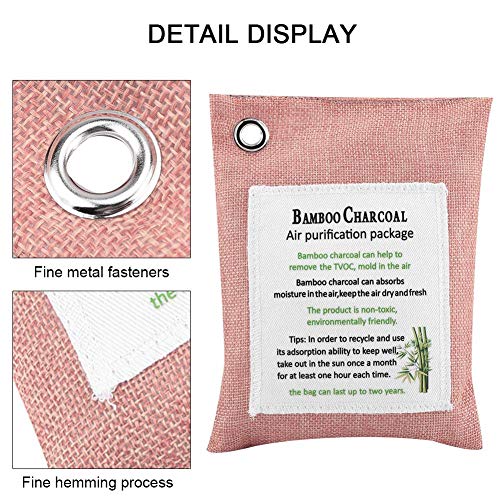Natuurlijke Lucht Zuiverende Tas Geactiveerde Bamboe Houtskool Geur Zuiverder 8 Kleuren Polyester Linnen Geur Eliminator… - Image 4