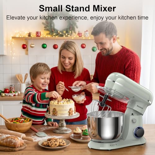 Image of Honinst 4QT Electric Stand Mixer, 10-Speed Tilt-Head Compact Kitchen Mixer