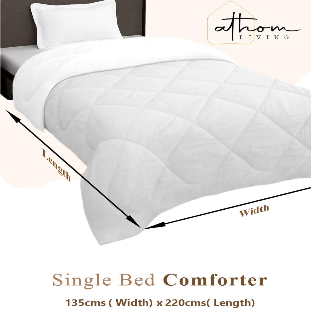 Athom Living Kids Comforter, Soft & Lightweight, Durable Bedding for Girls, Cozy & Vibrant Printed Bedspread, Machine Washable | 390 GSM, 135x220 cm (Elsa & Anna) 4