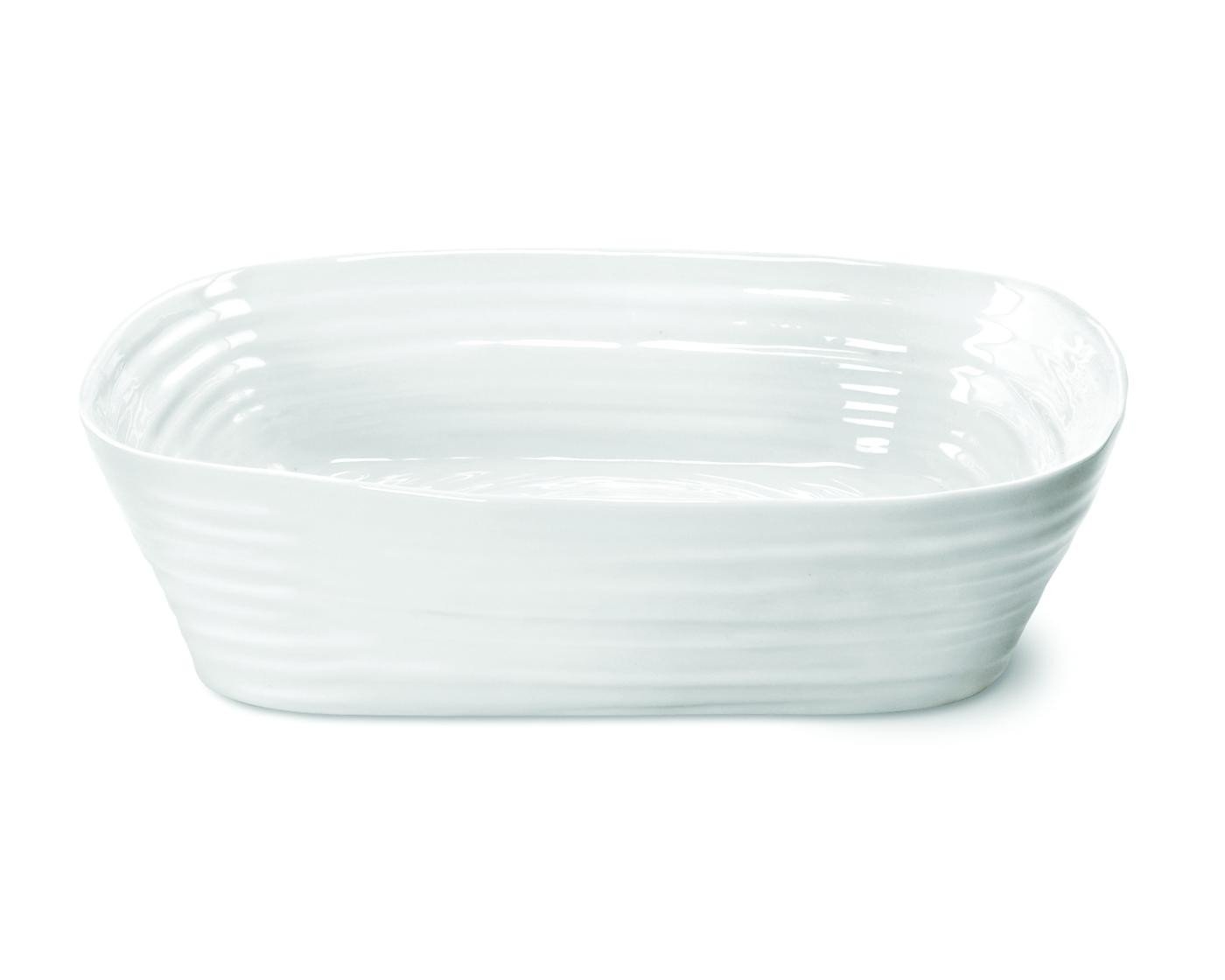 Portmeirion White Sophie Conran Rectangular Roasting Dish, Porcelain, 23.3 X 29.6 X 7.36 Cm