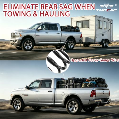 Image of Rear Heavy Duty Coil Springs for Ram 1500 2009-2018 2wd 4wd, 50% Extra Load Capacity (1100 lbs), Maintains Factory Ride Height, For Truck Towing
