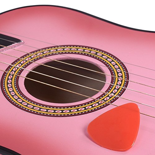 Pink Guitar For Kids 25" Acoustic Beginners W/Accessories #TOP6
