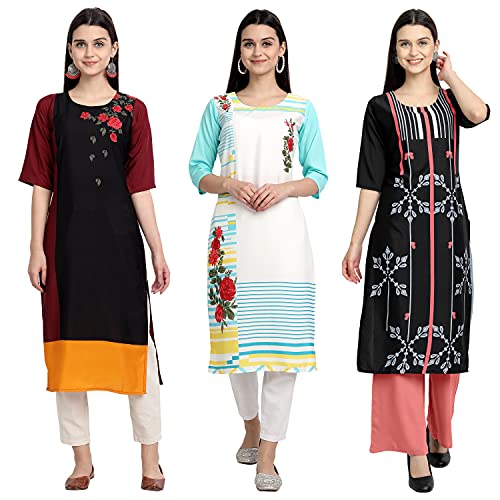 Image of Women's Crepe Straight Kurta