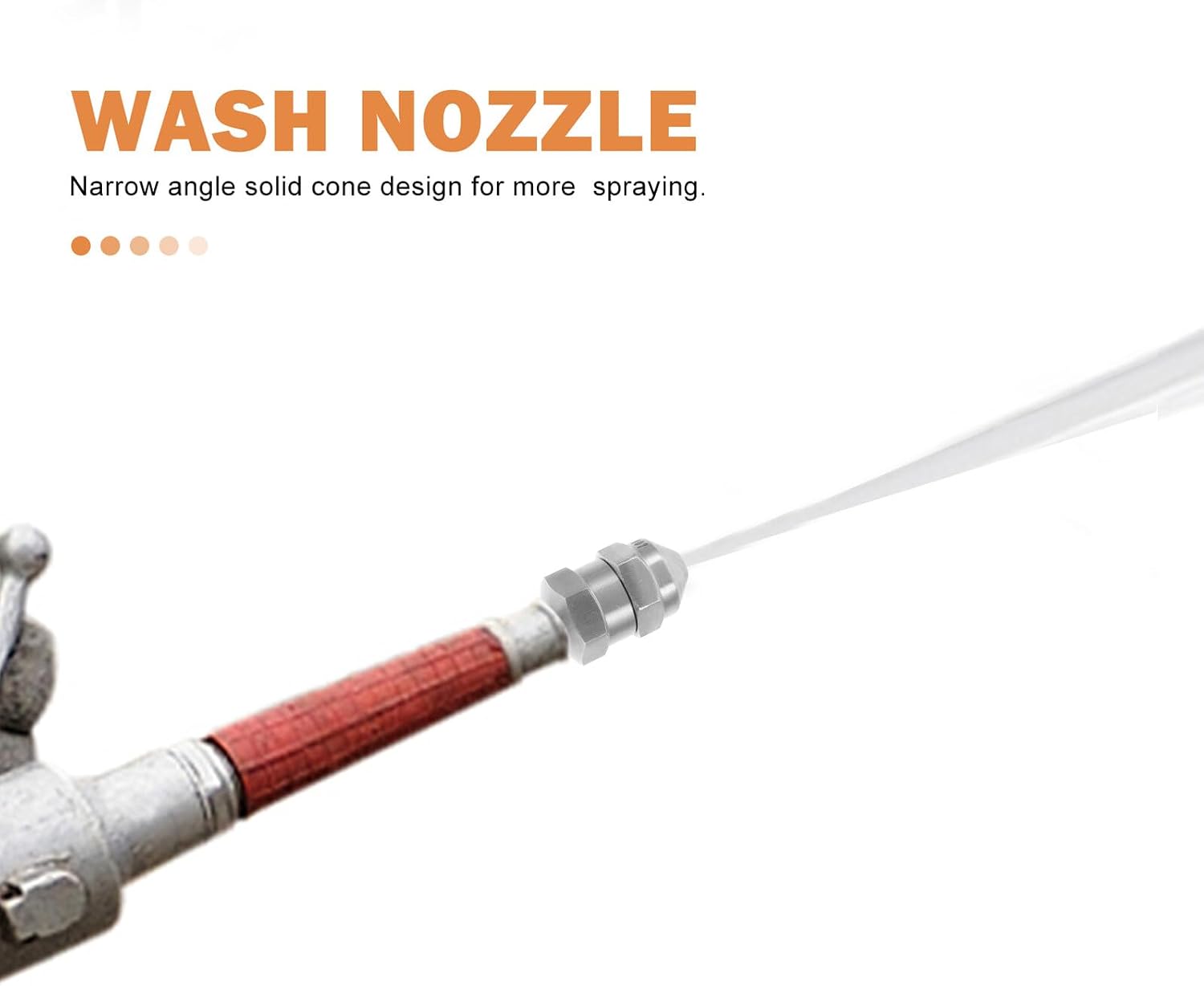 Stainless Steel Spray Nozzle Full Cone Solid Cone Spray Tip for Car Washing Outdoor Cleaning Compact Water Nozzle for Hose