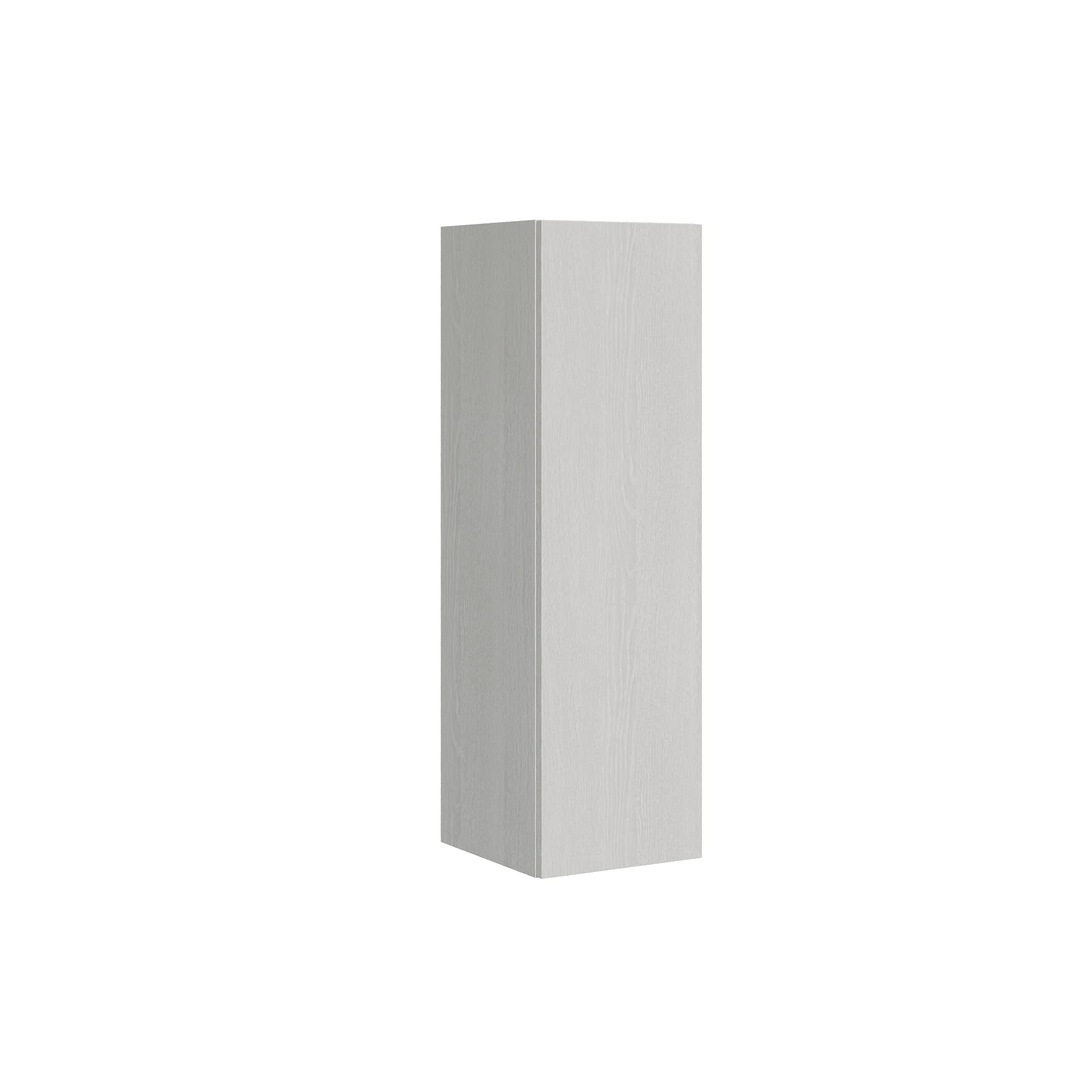 Armario vertical blanco fresno mueble modular de almacenamiento L.133,6 H.40 P.39,5
