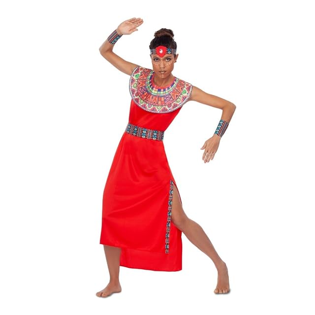 My Other Me - Disfraz Masái rojo mujer adulta talla ML